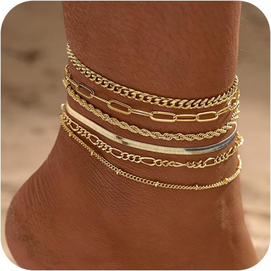 Shimmer Six Anklets