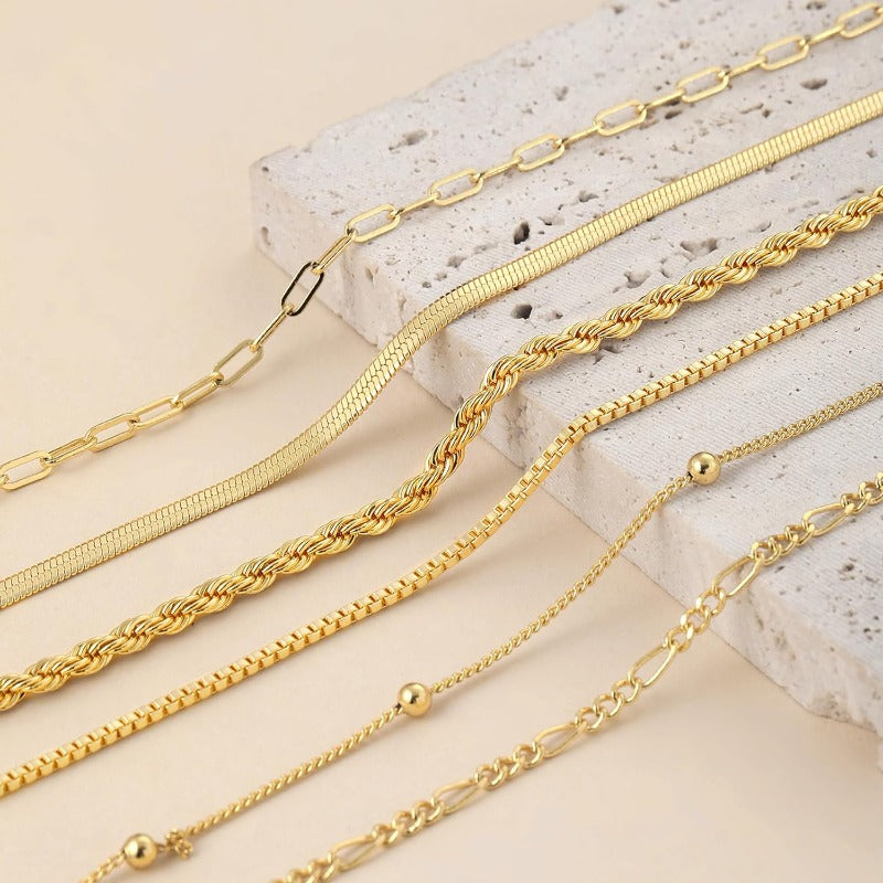 Shimmer Six Anklets